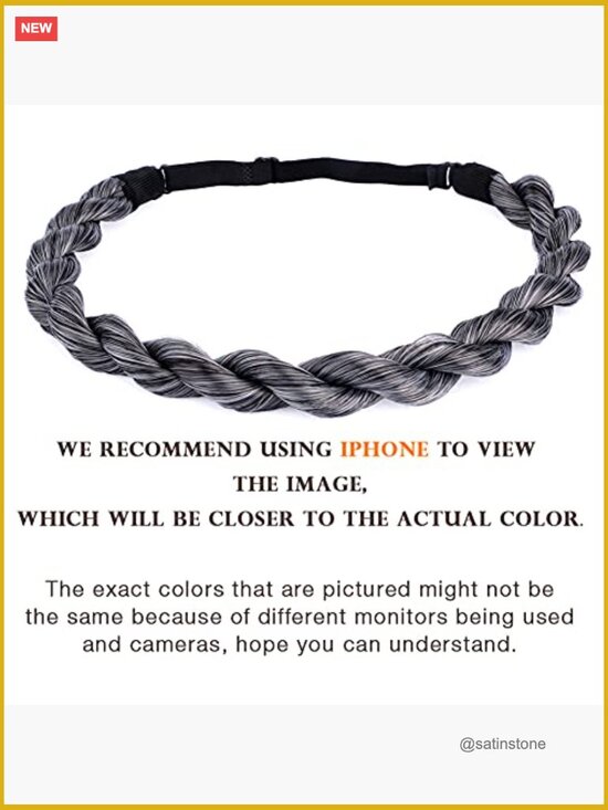 Synthetic Hair Braided Headband Hairpiece Beauty Accessory Adjustable main image 6